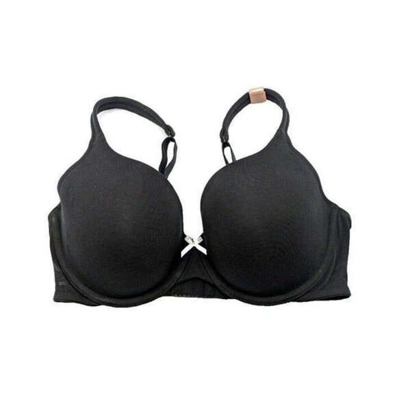 Cacique Lane Bryant Womens Bra T Shirt Cotton Blend Size 38C Black - Picture 3 of 9